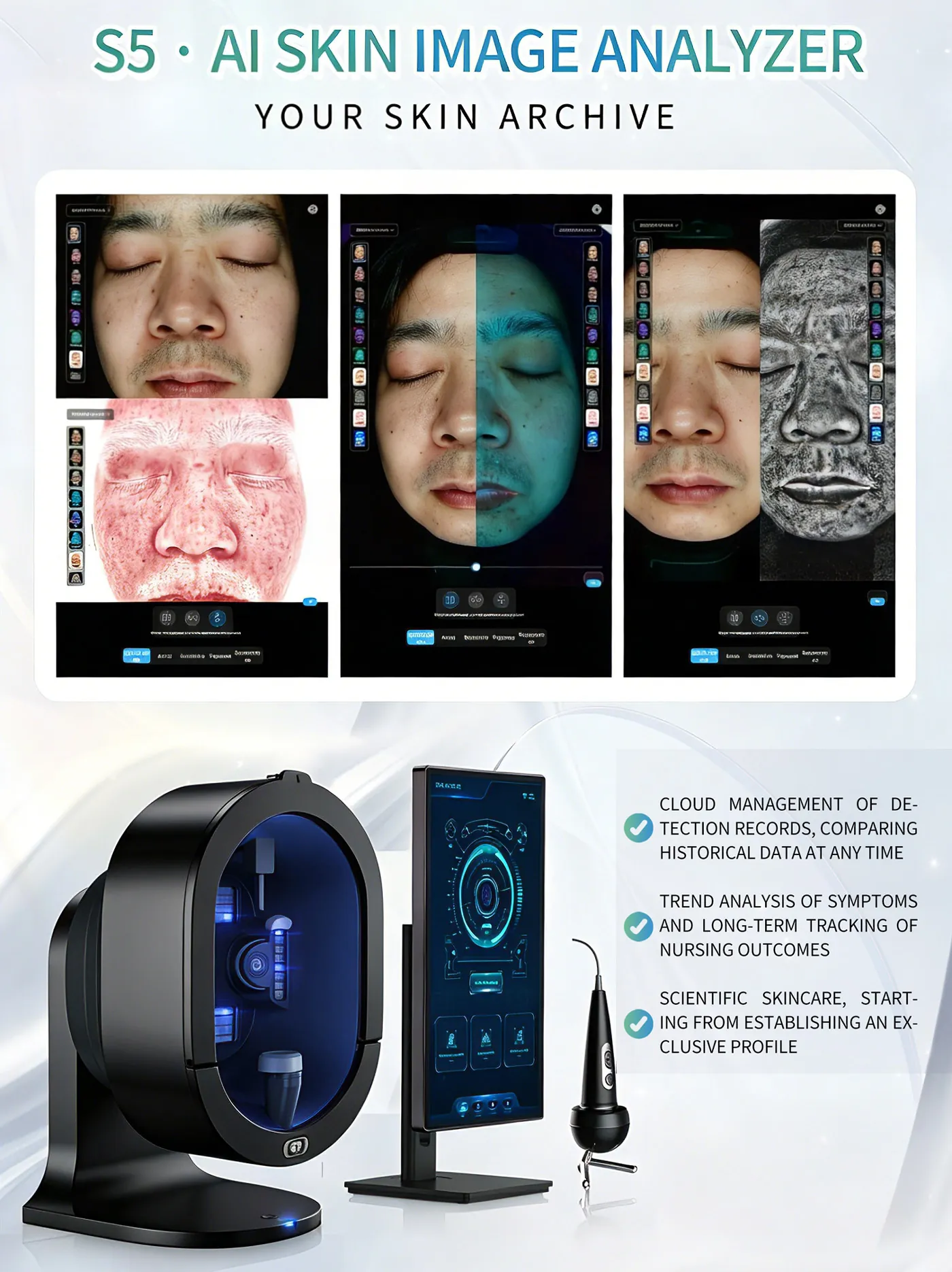 ai skin image analyzer for professional clinics & spas