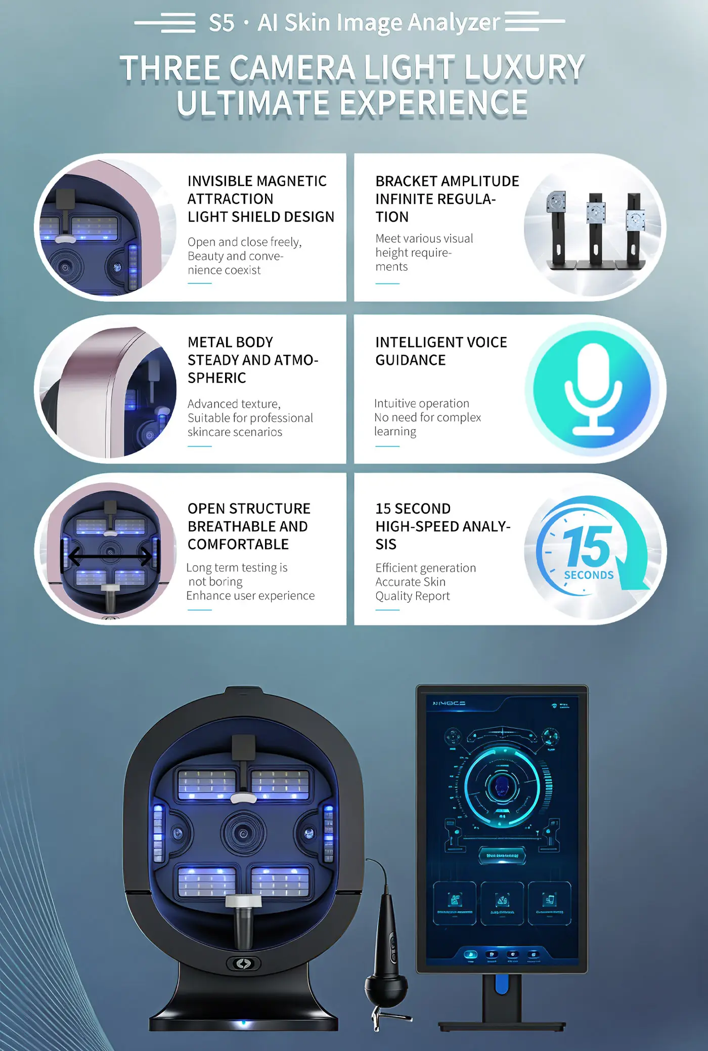 ai skin image analyzer for professional clinics & spas