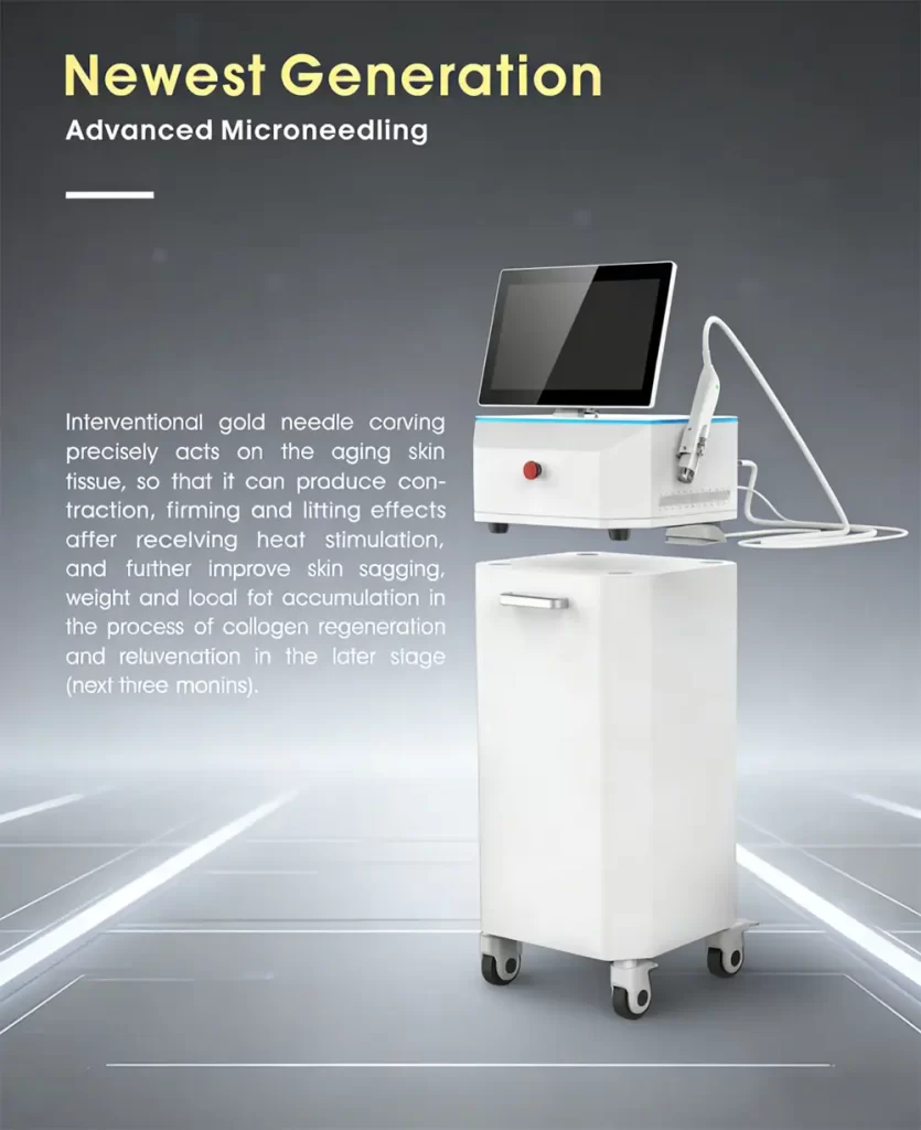 hm mf 01 golden microneedling rf & fractional rf machine