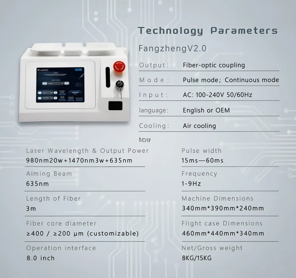 980nm& 1470nm& 635nm lipolysis endolifting laser