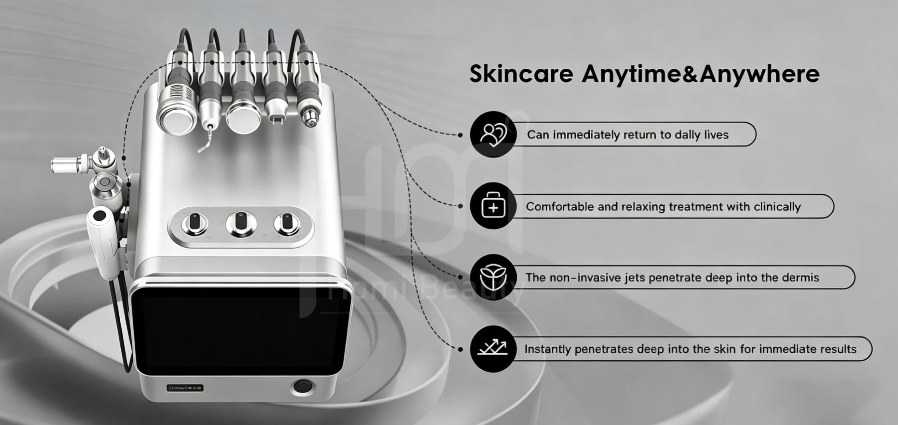 ai intelligence skin analysis hydration bubble facial care beauty machine