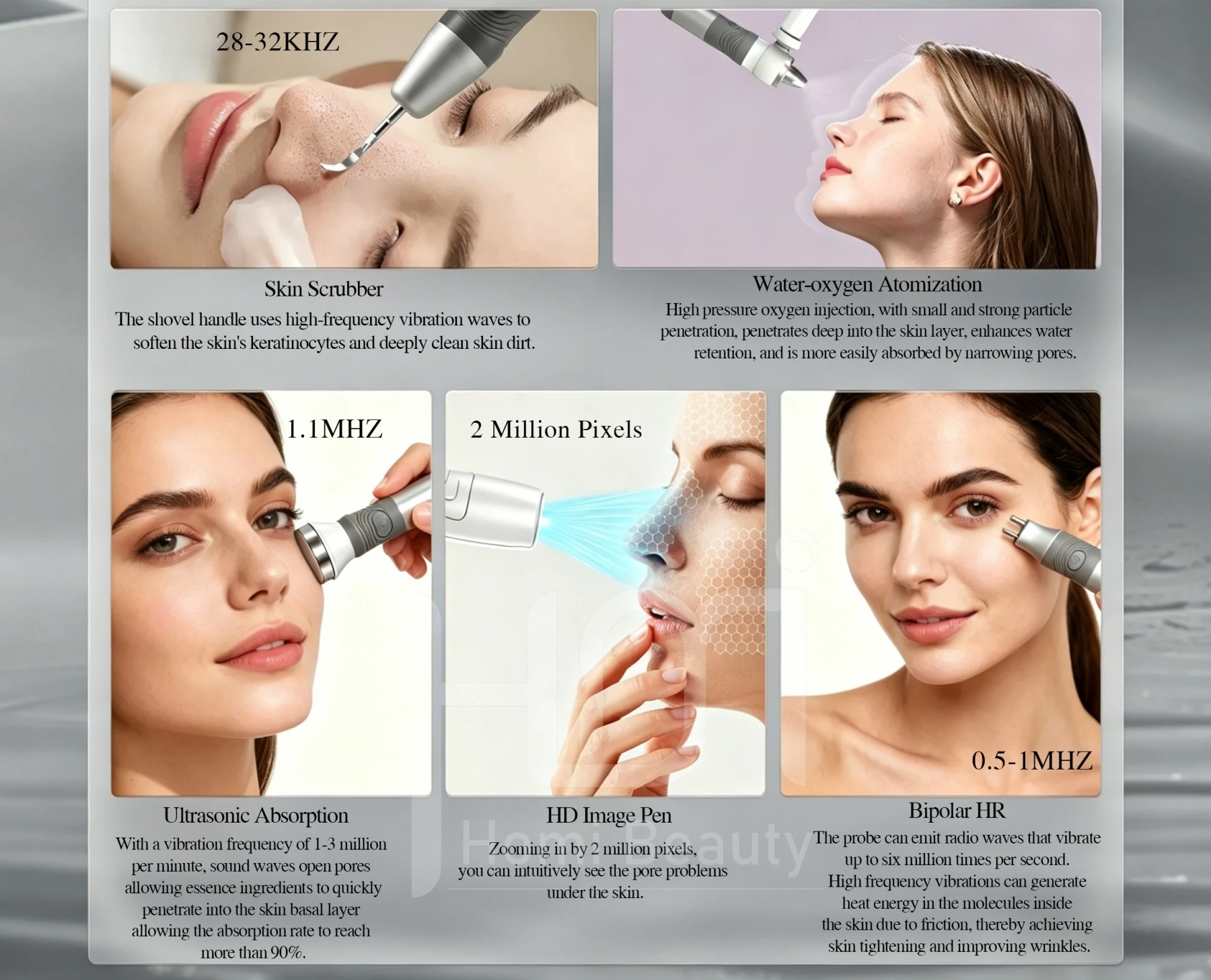 ai intelligence skin analysis hydration bubble facial care beauty machine