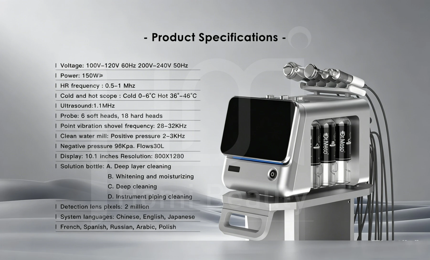 ai intelligence skin analysis hydration bubble facial care beauty machine