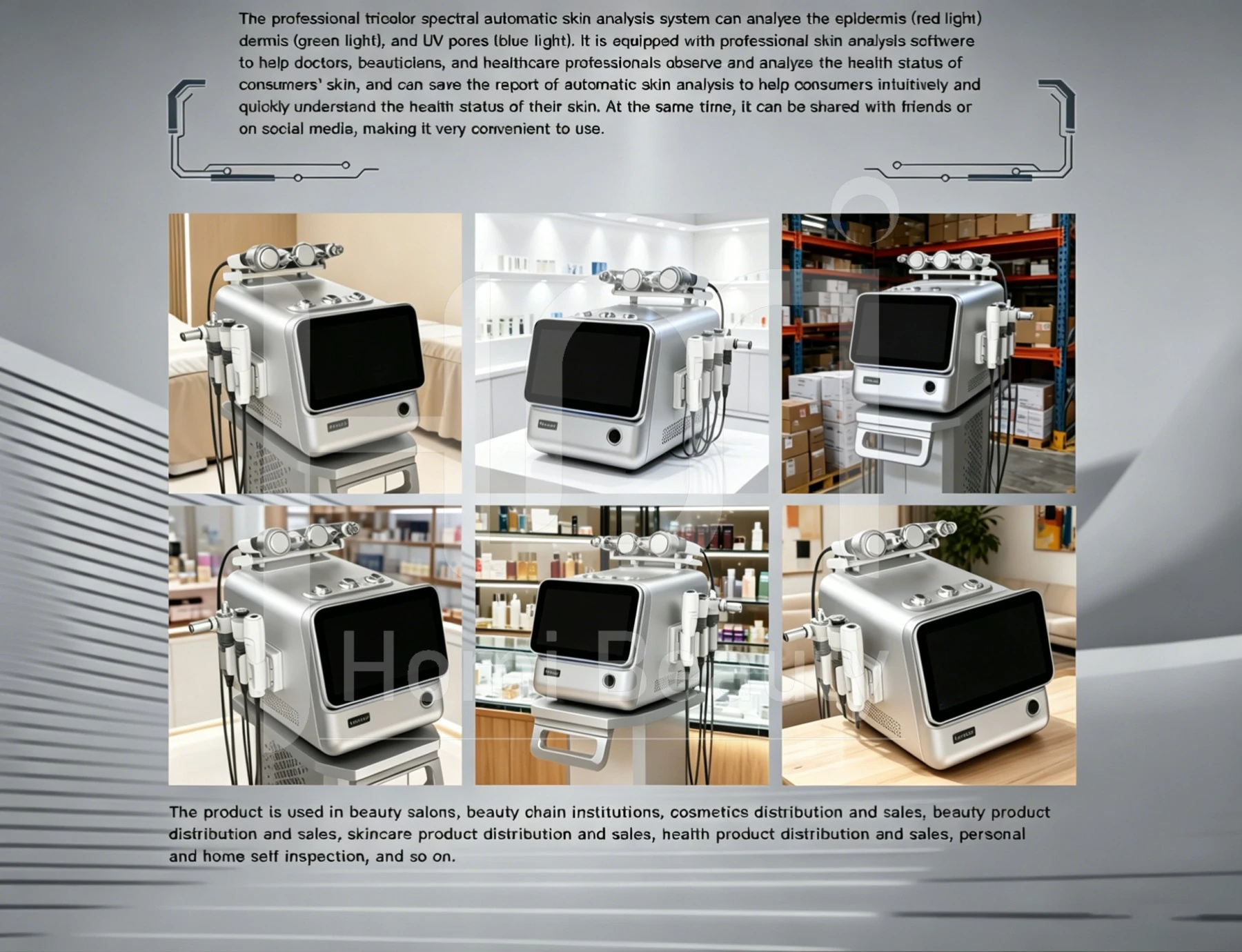 ai intelligence skin analysis hydration bubble facial care beauty machine