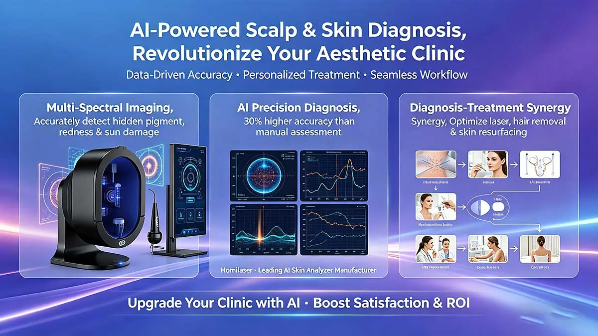 ai powered scalp skin analyzer multispectral imaging diagnosis system homilaser