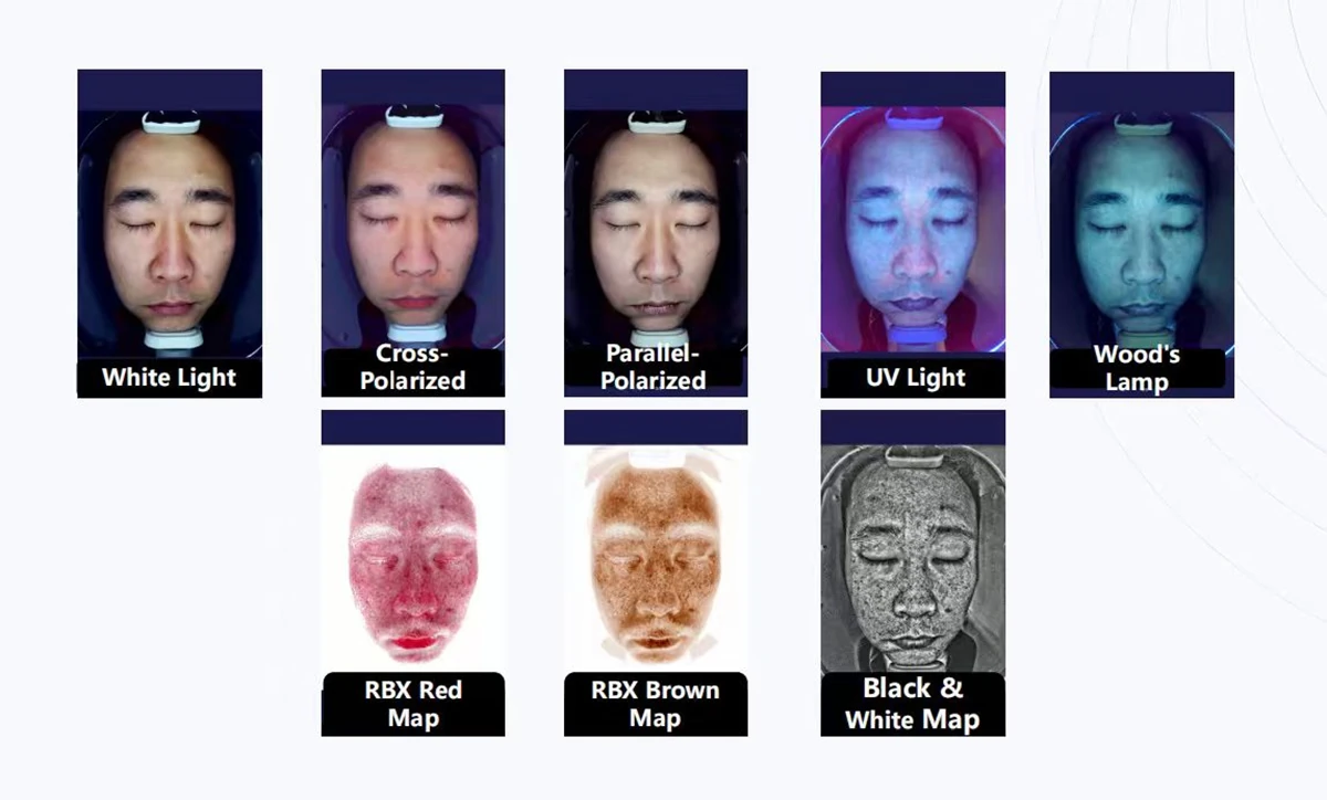 professional ai skin analyzer spectral imaging modes