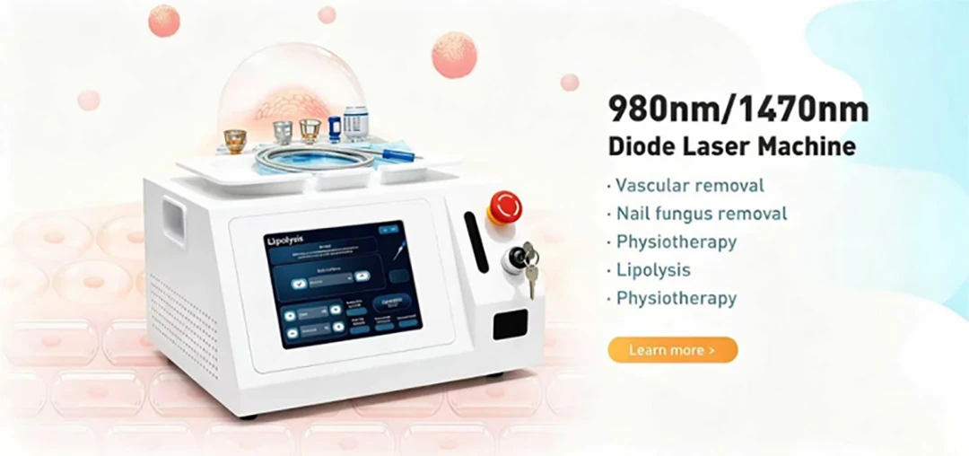 980nm 1470nm dual wavelength diode laser spider vein removal machine aesthetic equipment