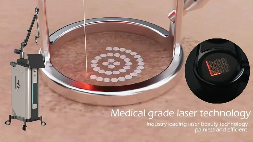 FraxRe 60W RF tube fractional CO2 laser system with multi-pattern scanning for clinical use