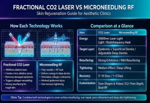 Fractional CO2 Laser vs Microneedling RF: Which Technology Is Right for Your Aesthetic Clinic?