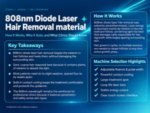 808nm Diode Laser Hair Removal: How It Works, Who It Suits, and What Clinics Should Know